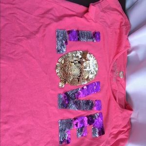 Pink sequin shirt